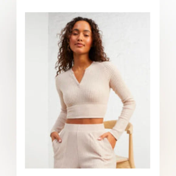 Up West Cozy Up Waffle Knit Loungewear set